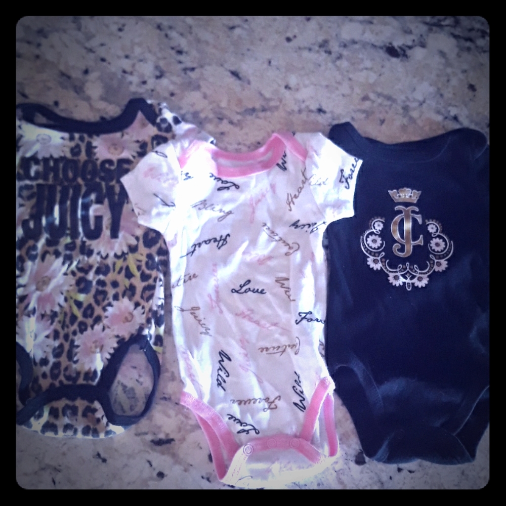 3 juicy couture onsies